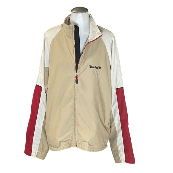 Timberland.Men Weathergear Beige/Red Colorblock Jacket Size L - Picture 11 of 14
